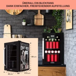 Beersafe 70 Craft Beer Edition Kühlschrank 70 Ltr Glastür Edelstahl -Weinkühlschränke Verkäufe 10041182 de 0007 usp