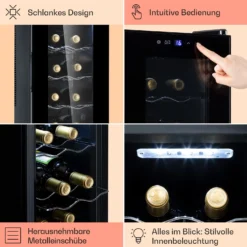 Barolo 14 Slim Uno Weinkühlschrank 46 Ltr 14 Flaschen 11-18°C SingleZone -Weinkühlschränke Verkäufe 10041206 de 0005 usp