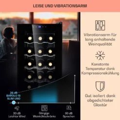 Barolo 15 Uno Weinkühlschrank 48 Ltr 15 Flaschen 11-18°C SingleZone -Weinkühlschränke Verkäufe 10041207 de 0004 usp