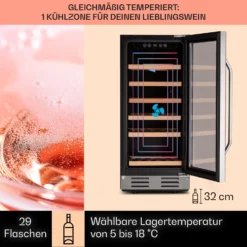 Vinovilla 29 Built-In Weinkühlschrank 81 L / 29 Fl. Glastür Edelstahl -Weinkühlschränke Verkäufe 10041304 de 0003 logo