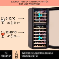 Barossa 73 Duo Weinkühlschrank 2 Zonen 192 Ltr 73 Fl Touch-Display -Weinkühlschränke Verkäufe 10041308 de 0003 logo