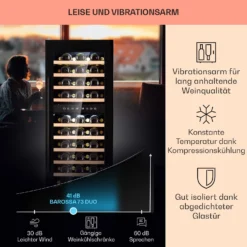 Barossa 73 Duo Weinkühlschrank 2 Zonen 192 Ltr 73 Fl Touch-Display -Weinkühlschränke Verkäufe 10041308 de 0004 logo