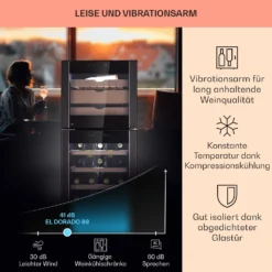 El Dorado 89 Käse & Weinkühlschrank 2 Zonen Touch 89L LED -Weinkühlschränke Verkäufe 10041310 de 0003 logo