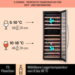 Vinamour 73 Duo Weinkühlschrank 2 Zonen 192 L/73 Flaschen 5-18°C Touch 10 Vinamour 73 Duo Weinkühlschrank 2 Zonen 192 L/73 Flaschen 5-18°C Touch -Weinkühlschränke Verkäufe 10041314 de 0003 logo