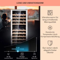 Vinamour 73 Duo Weinkühlschrank 2 Zonen 192 L/73 Flaschen 5-18°C Touch 11 Vinamour 73 Duo Weinkühlschrank 2 Zonen 192 L/73 Flaschen 5-18°C Touch -Weinkühlschränke Verkäufe 10041314 de 0004 logo