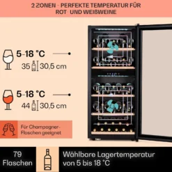 Vinamour 66 Duo Weinkühlschrank 2 Zonen 204 L/79 Flaschen 5-18°C Touch 11 Vinamour 66 Duo Weinkühlschrank 2 Zonen 204 L/79 Flaschen 5-18°C Touch -Weinkühlschränke Verkäufe 10041394 de 0003 usp
