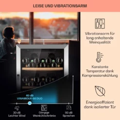 Vinamour 66 Duo Weinkühlschrank 2 Zonen 204 L/79 Flaschen 5-18°C Touch 12 Vinamour 66 Duo Weinkühlschrank 2 Zonen 204 L/79 Flaschen 5-18°C Touch -Weinkühlschränke Verkäufe 10041394 de 0004 usp