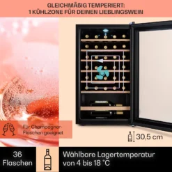 Barossa 32 Uno Weinkühlschrank 1 Zone 95 Liter / 36 Flaschen Touch-Display -Weinkühlschränke Verkäufe 10041395 de 0003 usp