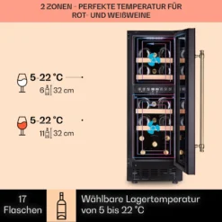 Vinovilla 17 Built-in Duo Vilhelmine Edition Weinkühlschrank 17 Fl. -Weinkühlschränke Verkäufe 10041821 de 0003 usp