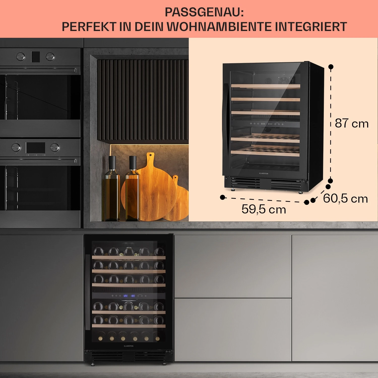 Vinovilla 50 Duo Zweizonen-Weinkühlschrank 53l 17 Fl. 3-Farben Glastür 6 Vinovilla 50 Duo Zweizonen-Weinkühlschrank 53l 17 Fl. 3-Farben Glastür – Bild 6