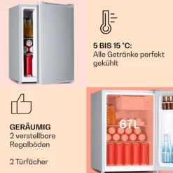 Fargo 67 Kühlschrank Minibar 67 Liter / 4 Liter Gefrierfach Kompakt -Weinkühlschränke Verkäufe 10045044 de 0004 usp