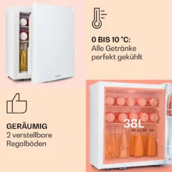 Happy Hour 38 Mini-Kühlschrank Minibar 38 Liter 26 DB 11 Happy Hour 38 Mini-Kühlschrank Minibar 38 Liter 26 DB -Weinkühlschränke Verkäufe 10045047 de 0004 usp