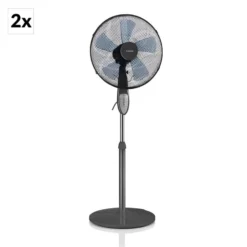 Summerjam Standventilator 2er-Set Standlüfter 50W 3 Stufen Grau